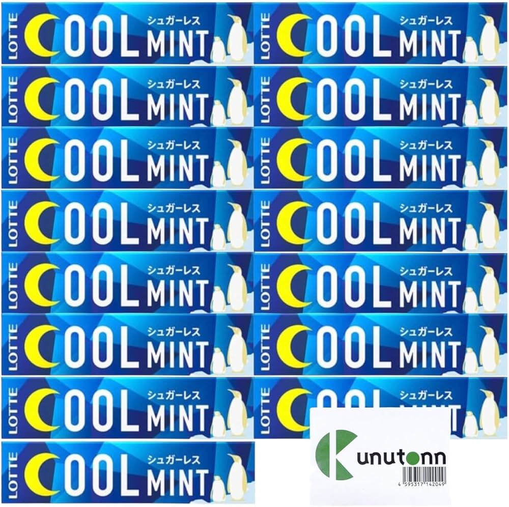 Amazon | ロッテ クールミントガム 9枚 + Kunutonnオリジナルロゴ入りe